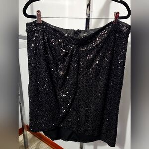 Black Sequin Skirt